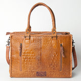 American Darling Briefcase Hand Tooled Genuine Leather Women Bag Western Handbag Purse