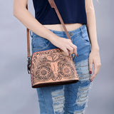 American Darling Hand Tooled Genuine Leather Women Bag Western Handbag Purse