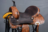 15 In Hilason Western Horse Ranch Cutter American Leather Saddle Brown