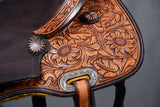 15 In Hilason Western Horse Ranch Cutter American Leather Saddle Brown