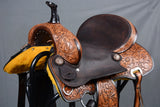 15 In Hilason Western Horse Ranch Cutter American Leather Saddle Brown