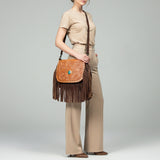 American Darling Crossbody Hand Tooled Genuine Leather Women Bag Western Handbag Purse