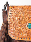 American Darling Crossbody Hand Tooled Genuine Leather Women Bag Western Handbag Purse