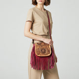 American Darling Crossbody Hand Tooled Genuine Leather Women Bag Western Handbag Purse