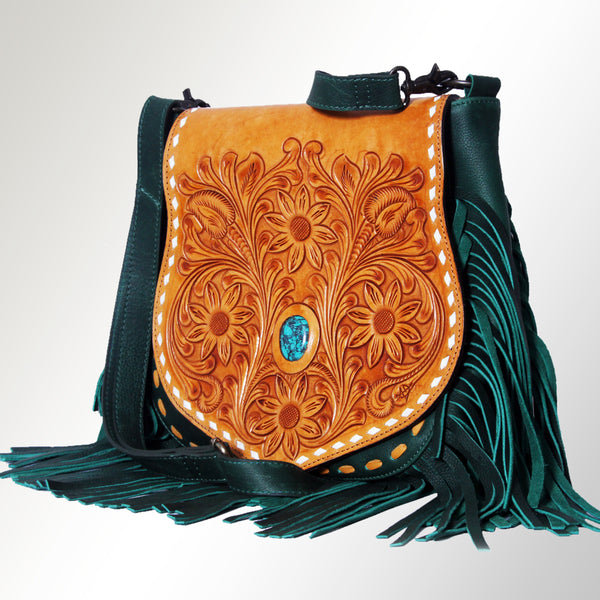 American Darling Messenger Hand Tooled Genuine Leather Women Bag Western Handbag Purse - Uhorse