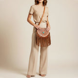 American Darling Crossbody Hand Tooled Genuine Leather Women Bag Western Handbag Purse