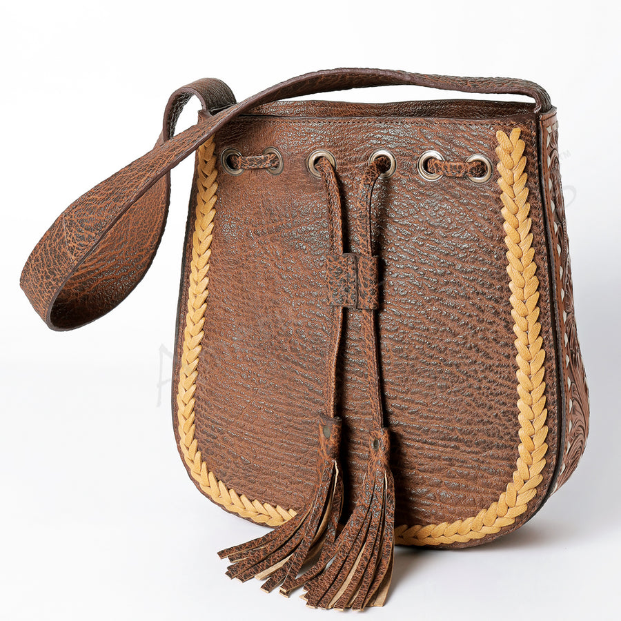 American Darling Bucket Genuine Leather Women Bag Western Handbag Purse - Uhorse
