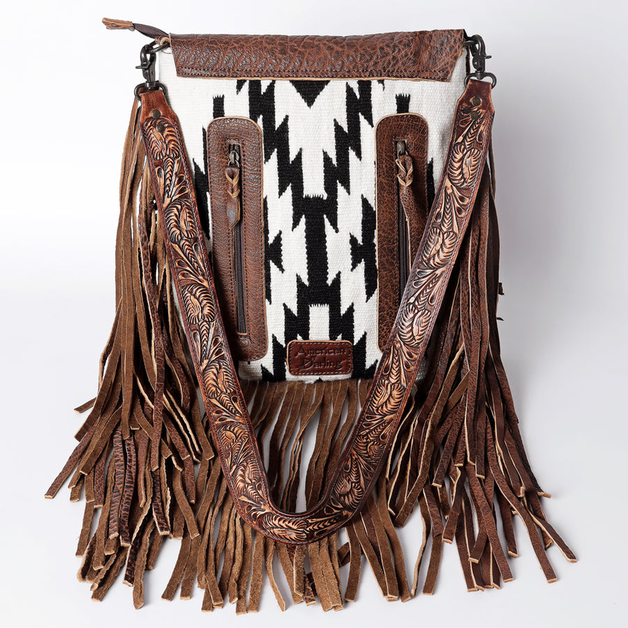 American Darling Large Crossbody Saddle Blanket Genuine Leather Western Women Bag Handbag Purse | Travel Bags College Casual