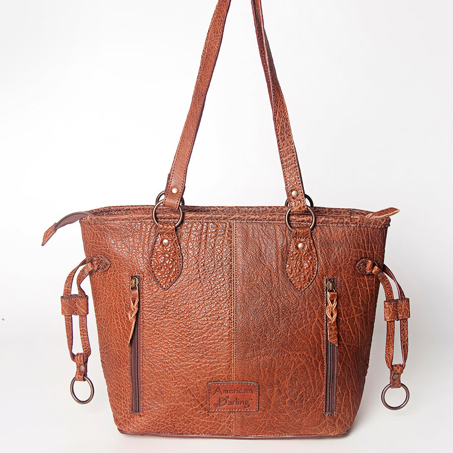 American Darling Tote Hand Tooled Hair on Genuine Leather Western Women Bag Handbag Purse | Travel Bags College Casual