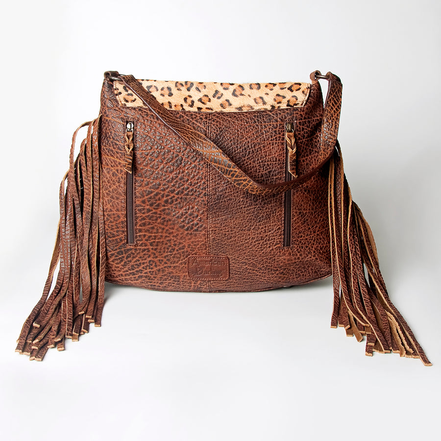 American Darling Messenger Hand Tooled Hair On Genuine Leather Western Women Bag Handbag Purse