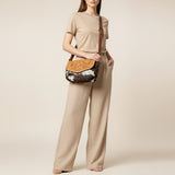 American Darling Cross Body Hand Tooled Hair-OnGenuine Leather women bag western handbag purse