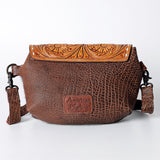 American Darling ADBGZ432B Cross Body Hand Tooled Hair On Genuine Leather women bag western handbag purse