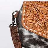 American Darling Cross Body Hand Tooled Hair-OnGenuine Leather women bag western handbag purse