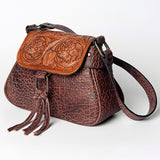 American Darling ADBGZ440A Cross Body Hand Tooled Genuine Leather women bag western handbag purse