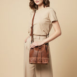 American Darling Bucket Hand Tooled Genuine Leather women bag western handbag purse