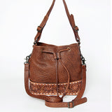 American Darling Bucket Hand Tooled Genuine Leather women bag western handbag purse