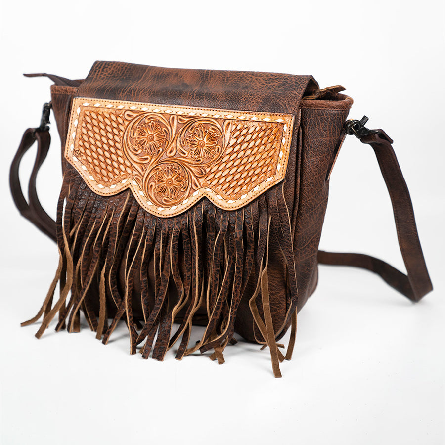 American Darling Messenger I Hand Tooled Genuine Leather Women Bag Western Handbag Purse - Uhorse