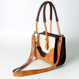 American Darling Tote Hand Tooled Hair On Genuine Leather women bag western handbag purse