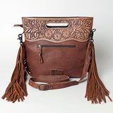American Darling Clutch Hand Tooled Saddle Blanket Fabric Genuine Leather Western Women Bag Handbag Purse | Purses for Cute