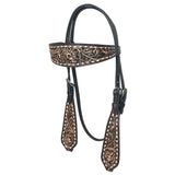 Hilason Western American Leather Horse Floral Headstall Breast Collar Tack Set