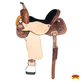 Hilason Western Horse Barrel Racing Trail Pleasure American Leather Saddle Tan Tack