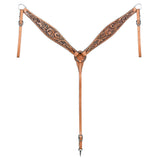 Hilason Western Horse American Leather Breast Collar Tan - Hilason