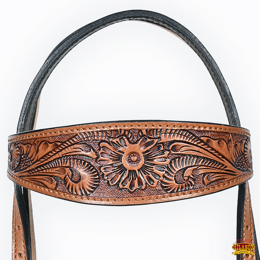 Hilason Western American Leather Horse Tack Set Tan