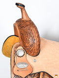 Hilason Western Horse Barrel Racing Trail American Leather Saddle Tan Tack