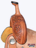 HILASON Western Horse Barrel Racing Saddle Trail American Leather With Tack Set
