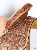 Hilason Western Horse Barrel Racing Trail American Leather Saddle Tan Tack