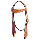 Hilason Western American Leather Horse Tack Set Tan