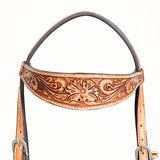 Hilason Western American Leather Horse Tack Set Tan