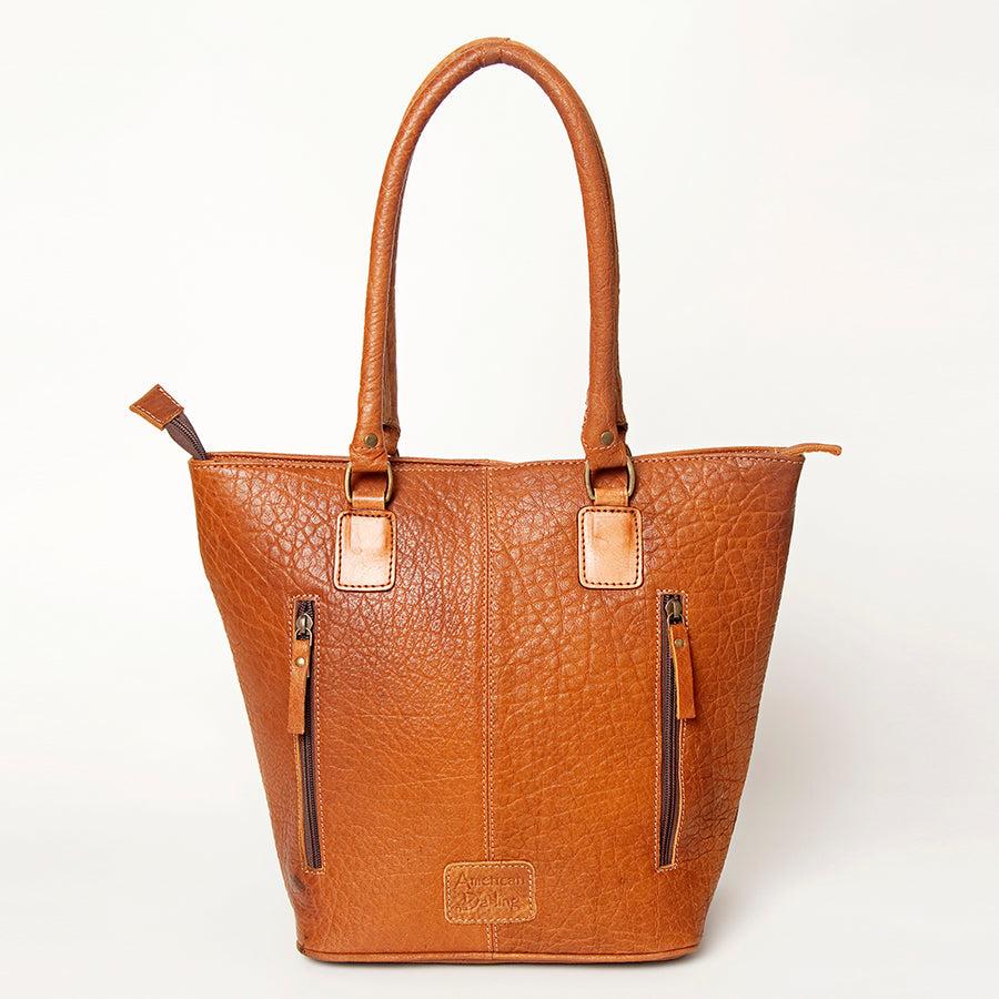 American Darling Hand Tooled Floral Fringed Genuine Leather Tote Bag Turquoise Concho Eco-Friendly Full Grain YKK Zipper