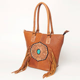 American Darling Tote Hand Tooled Hair on Genuine Leather W. Women Bag by Hilason – Cowboy and equestrian accessories