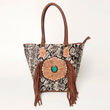 American Darling Tote Hand Tooled Genuine Leather women bag western handbag purse