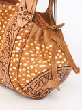 American Darling ADBGA209A Hobo Hand Tooled Hair On Genuine Leather women bag western handbag purse