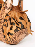 American Darling ADBGA209B Hobo Hand Tooled Hair On Genuine Leather women bag western handbag purse