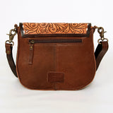 American Darling Messenger Hand Tooled Hair On Genuine Leather women bag western handbag purse