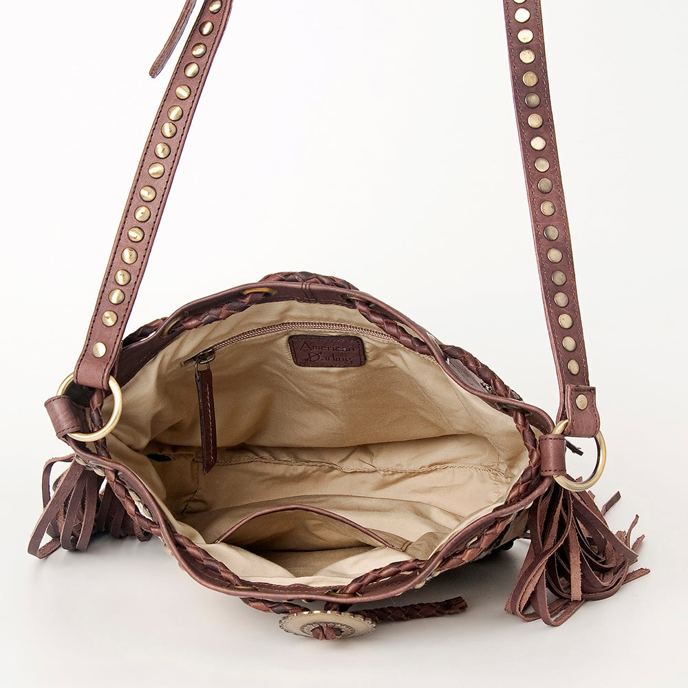American Darling ADBGI102D Bucket Hair On Genuine Leather women bag western handbag purse