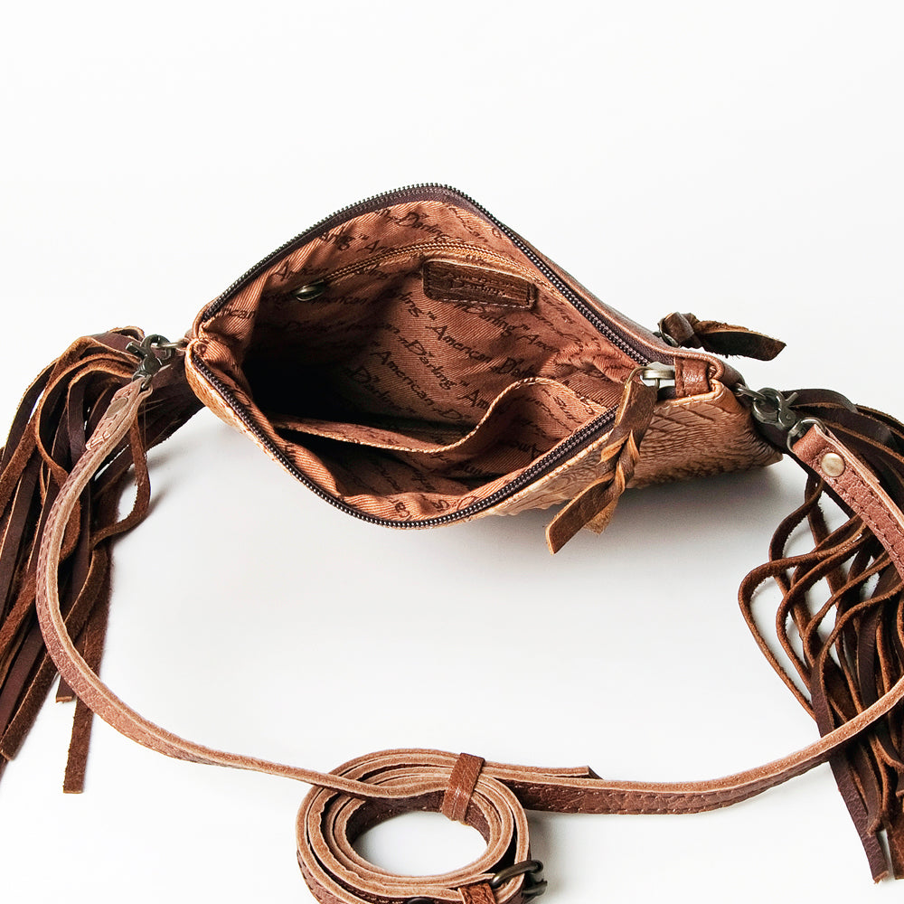 Leather Crossbody Bag for Women Copper Leather Crossbody Purse