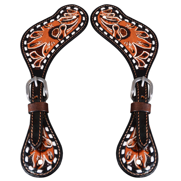Bar H Equine Leather Spurs Straps for Adults - W. Womens Spur Straps by Hilason – Cowboy and equestrian accessories