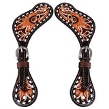 Bar H Equine Leather Spurs Straps for Adults - Western Womens Spur Straps for Horse Riding, Barrel Racing, Show, and Rodeo