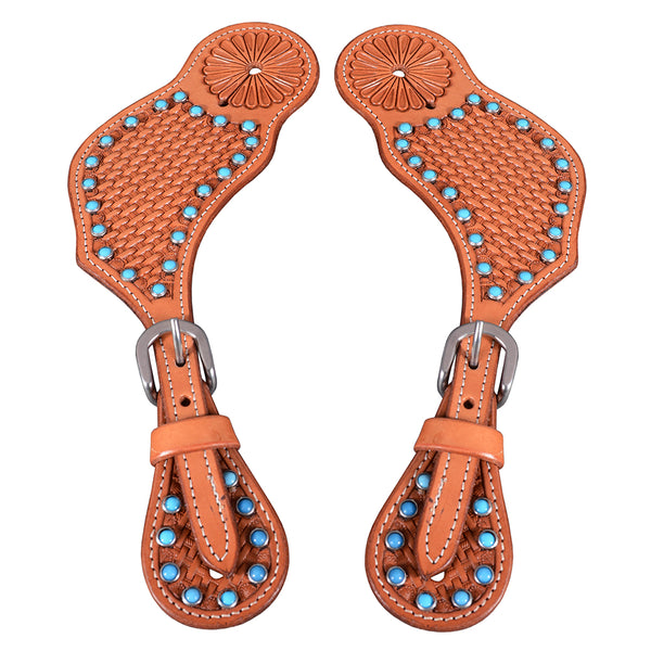 Bar H Equine Leather Spurs Straps for Adults - W. Womens Spur Straps by Hilason – Cowboy and equestrian accessories