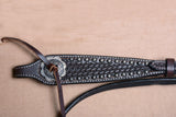 Bar H Equine Western Horse Genuine Leather Hand Tooled  Headstall Dark Brown