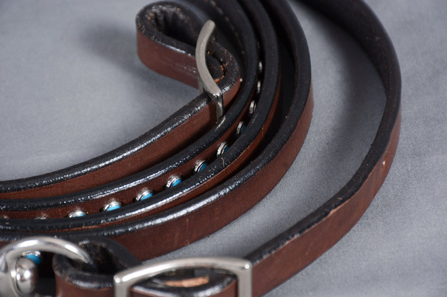 BAR H EQUINE Western Leather Horse Rein With Adjustable Buckle | Reins for Horses