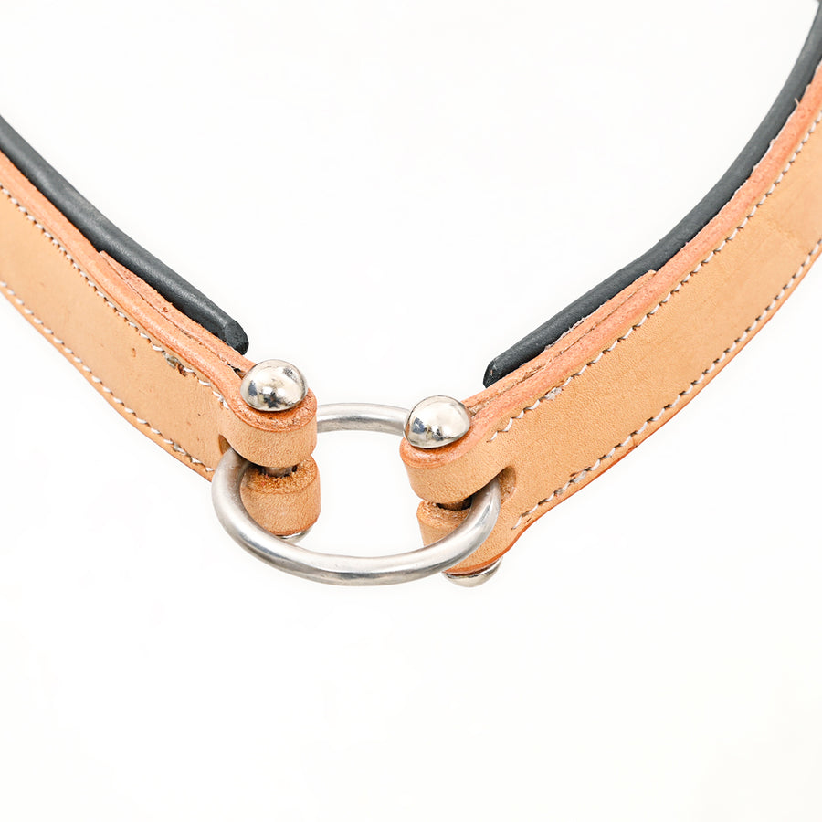 Bar H Equine Western Horse Genuine Leather Hand Tooled Nose band Tan