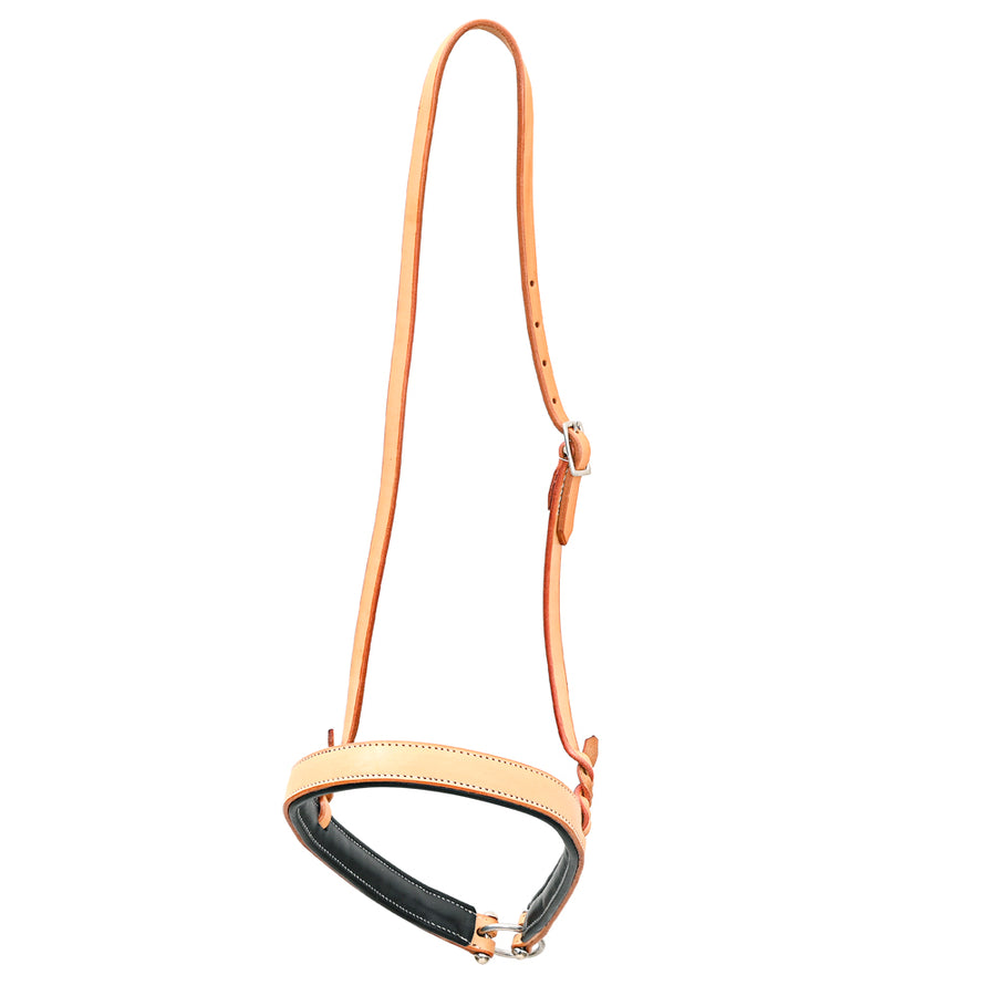 Bar H Equine Western Horse Genuine Leather Hand Tooled Nose band Tan - Uhorse
