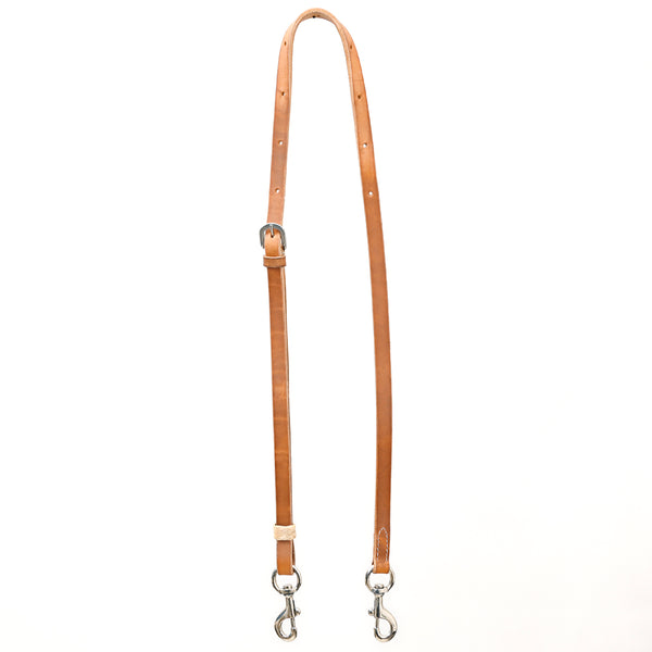 Bar H Equine Horse Genuine Leather Tie Downs Snap Ends Tan - Uhorse