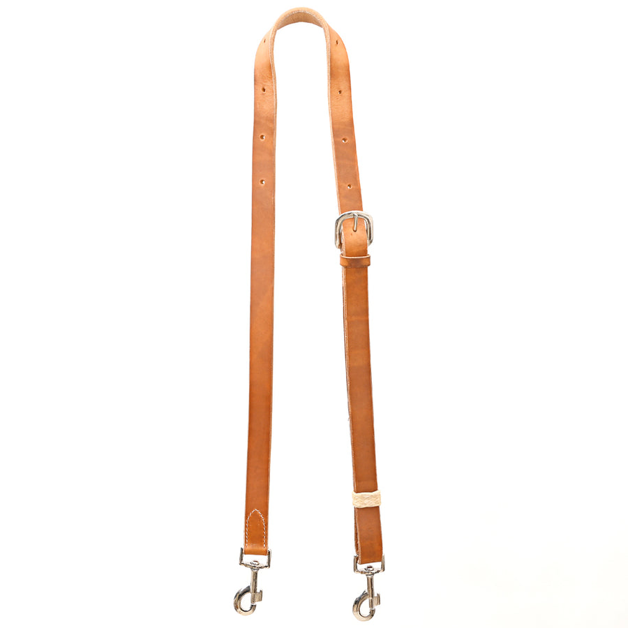 Bar H Equine Horse Genuine Leather Tie Downs Snap Ends Tan - Uhorse
