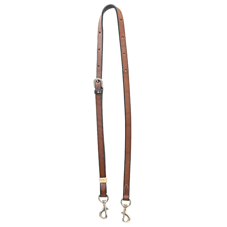 Bar H Equine Horse Genuine Leather Tie Downs Snap Ends Brown - Uhorse